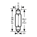 R239 239 RU239 Festoon Bulb